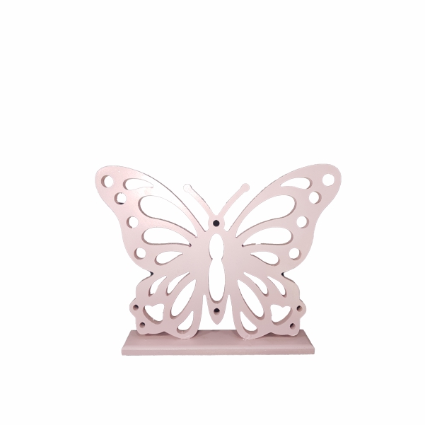 Jardim - Borboleta Vazada Rosa 